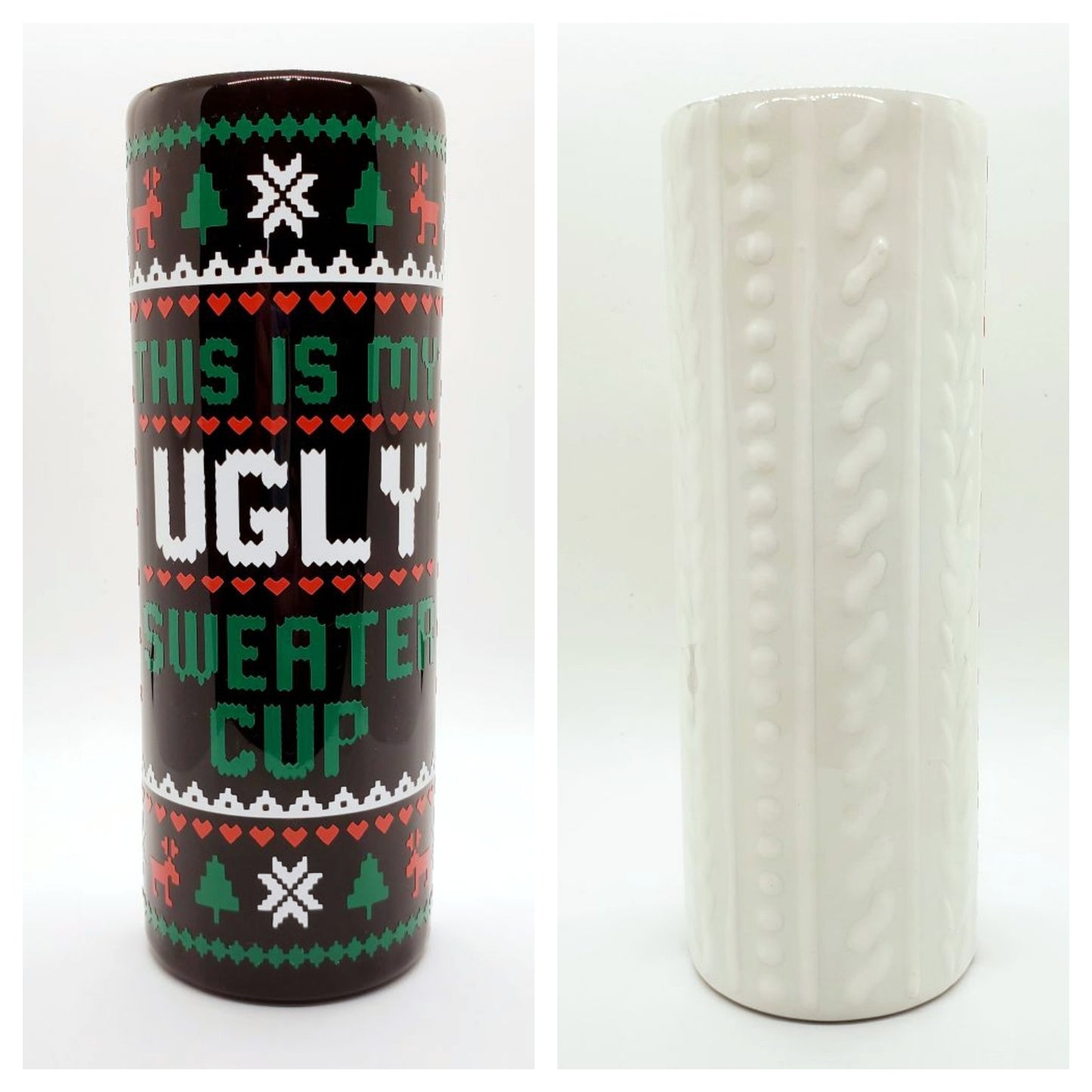 20 oz. 3D Ugly Christmas Sweater Tumbler