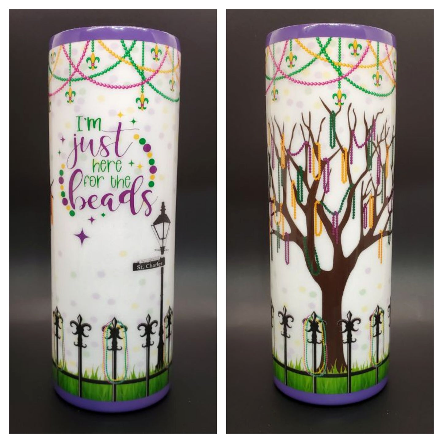 20 oz. Mardi Gras Epoxy Tumbler