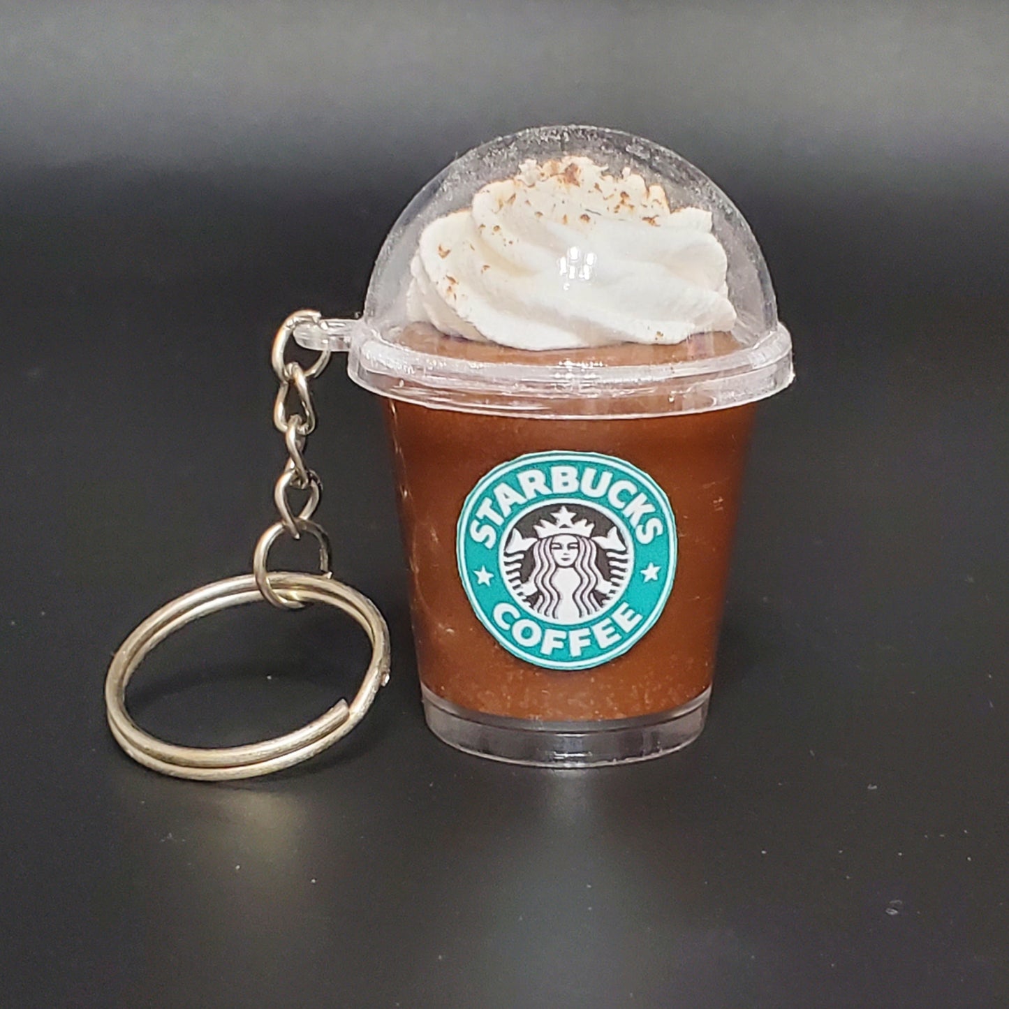 Mini coffee keychain