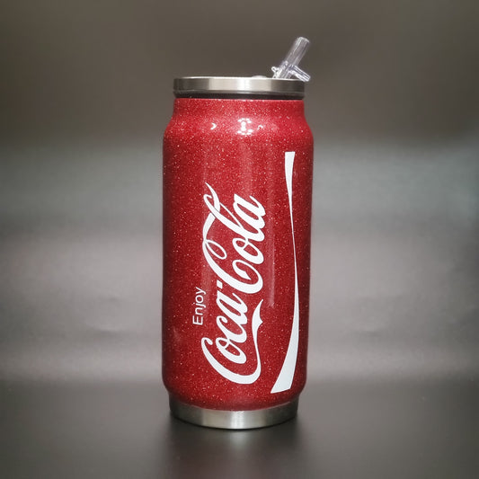 12 oz. Soda Can Tumbler w/flip-up Straw