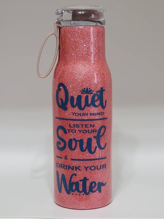 18 oz. Epoxy Glittered Water Bottle