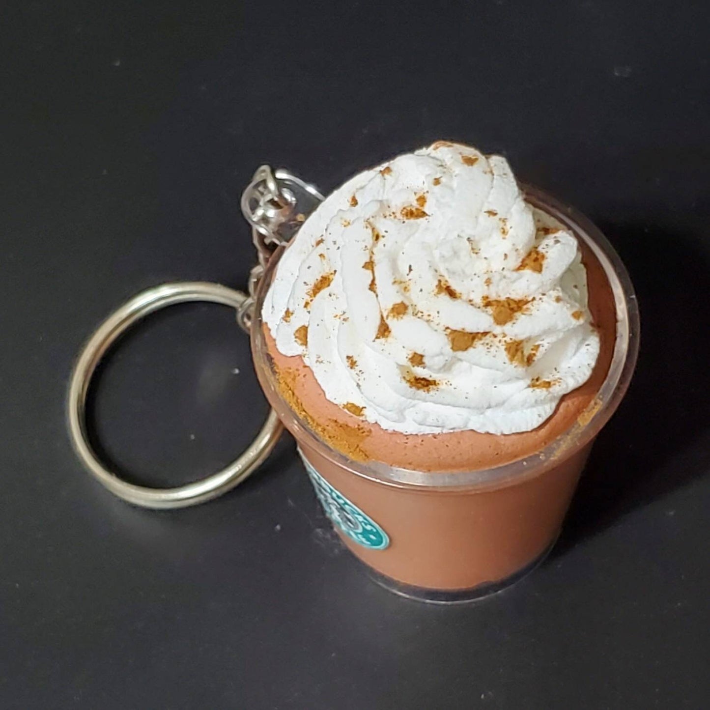 Mini coffee keychain