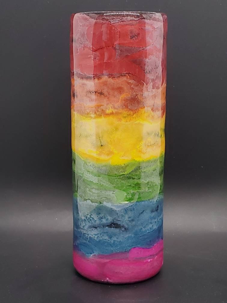 20 oz. Rainbow Watercolor Tumbler