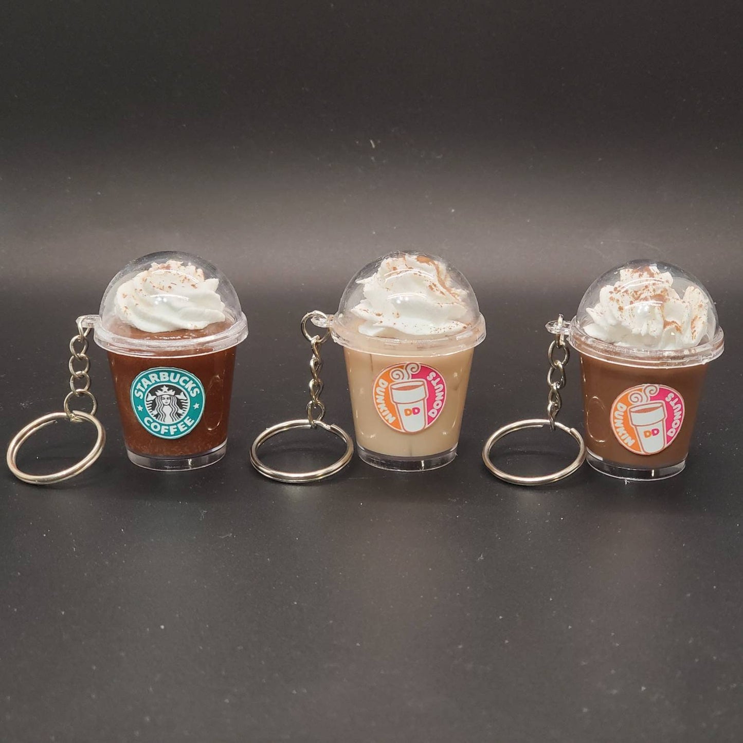 Mini coffee keychain